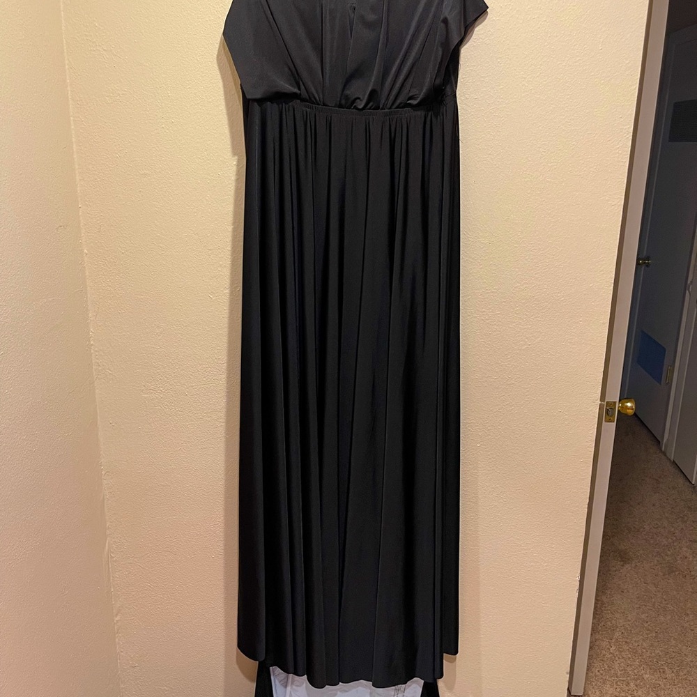 Torrid Size 2 Special Occasion Black Studio Knit Convertible Maxi Dress